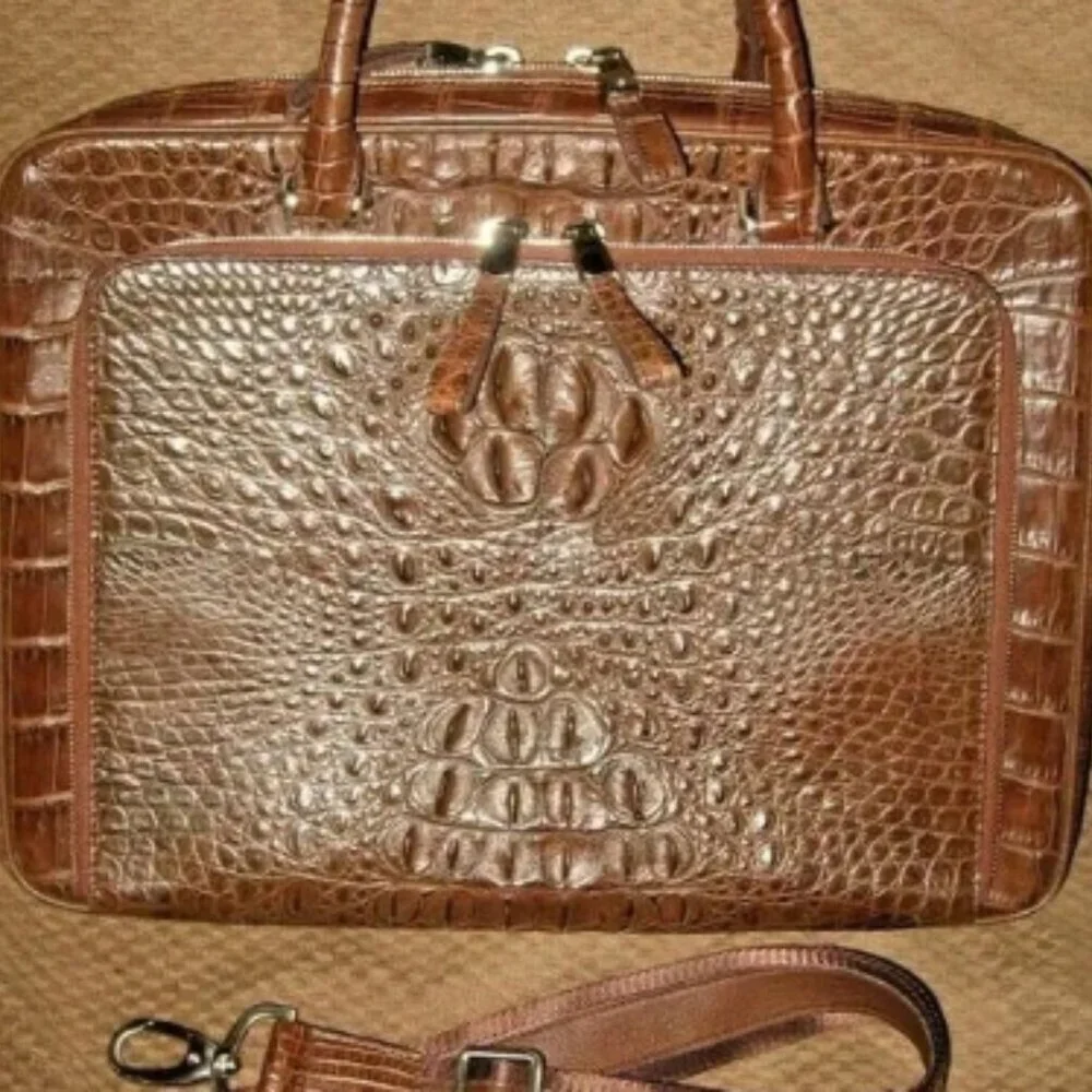 ❤️NEW Handmade Genuine CROCODILE Leather Laptop Briefcase Business Vietnam $750